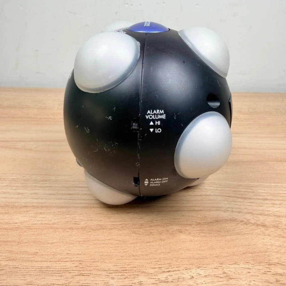 Timex Wacky Wake-Up Alarm Clock Black Wacky Wake-Up T156B LCD Space‎ Age Retro